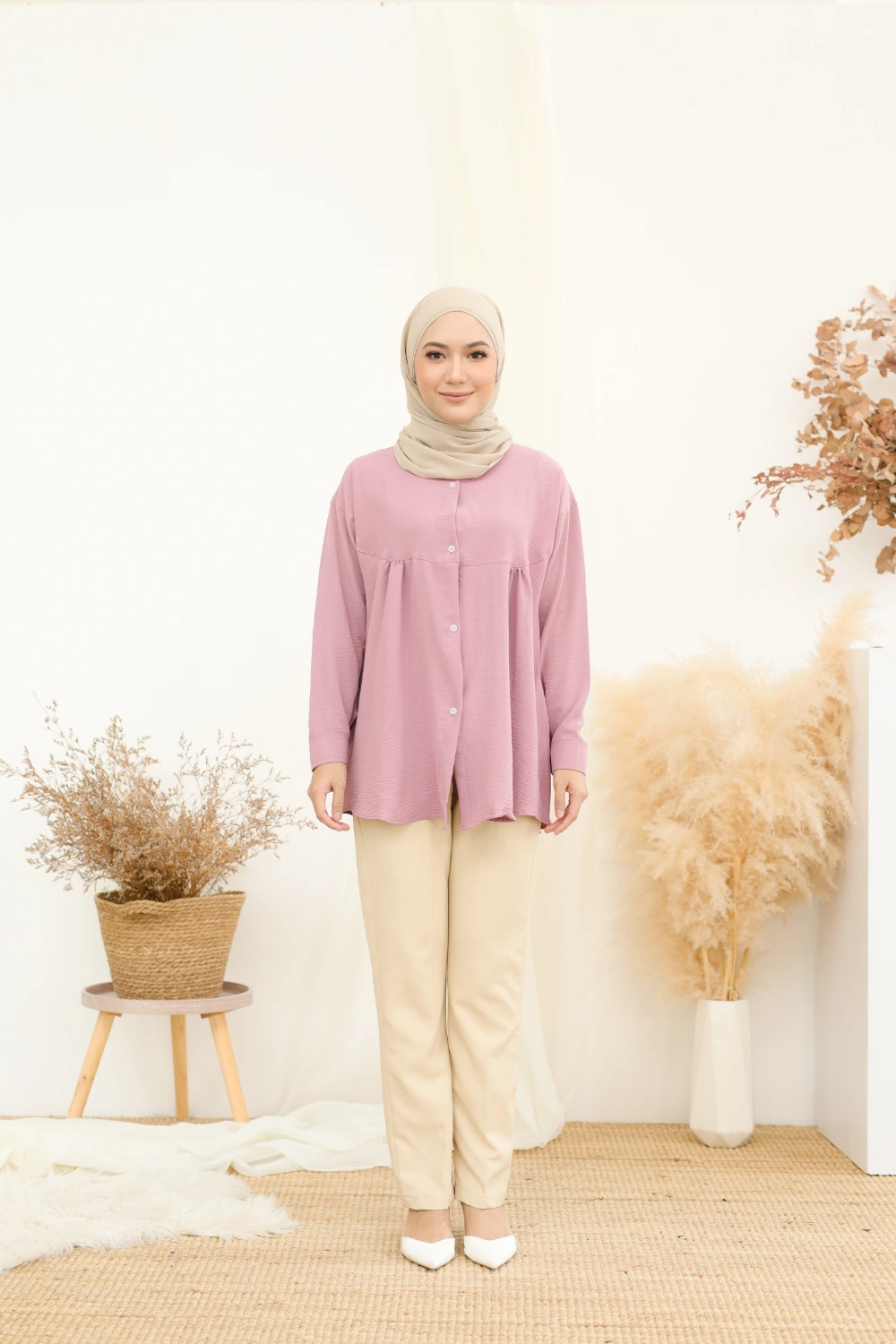 SALLY BLOUSE – DUSTY ROSE
