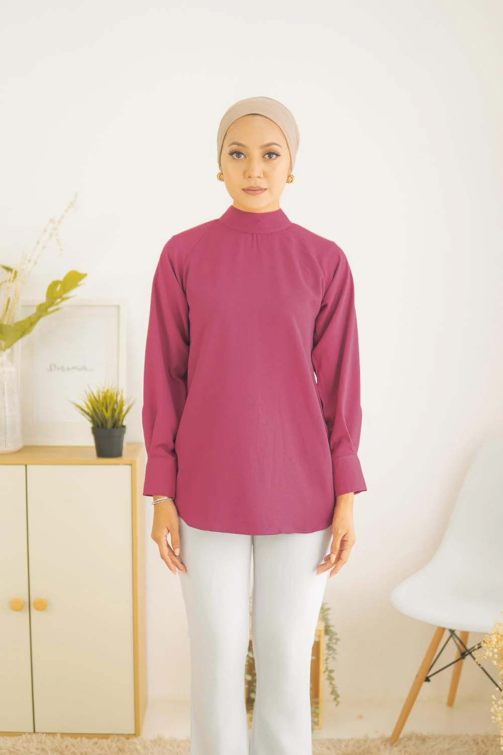 SUZZANE BLOUSE – RED VIOLET