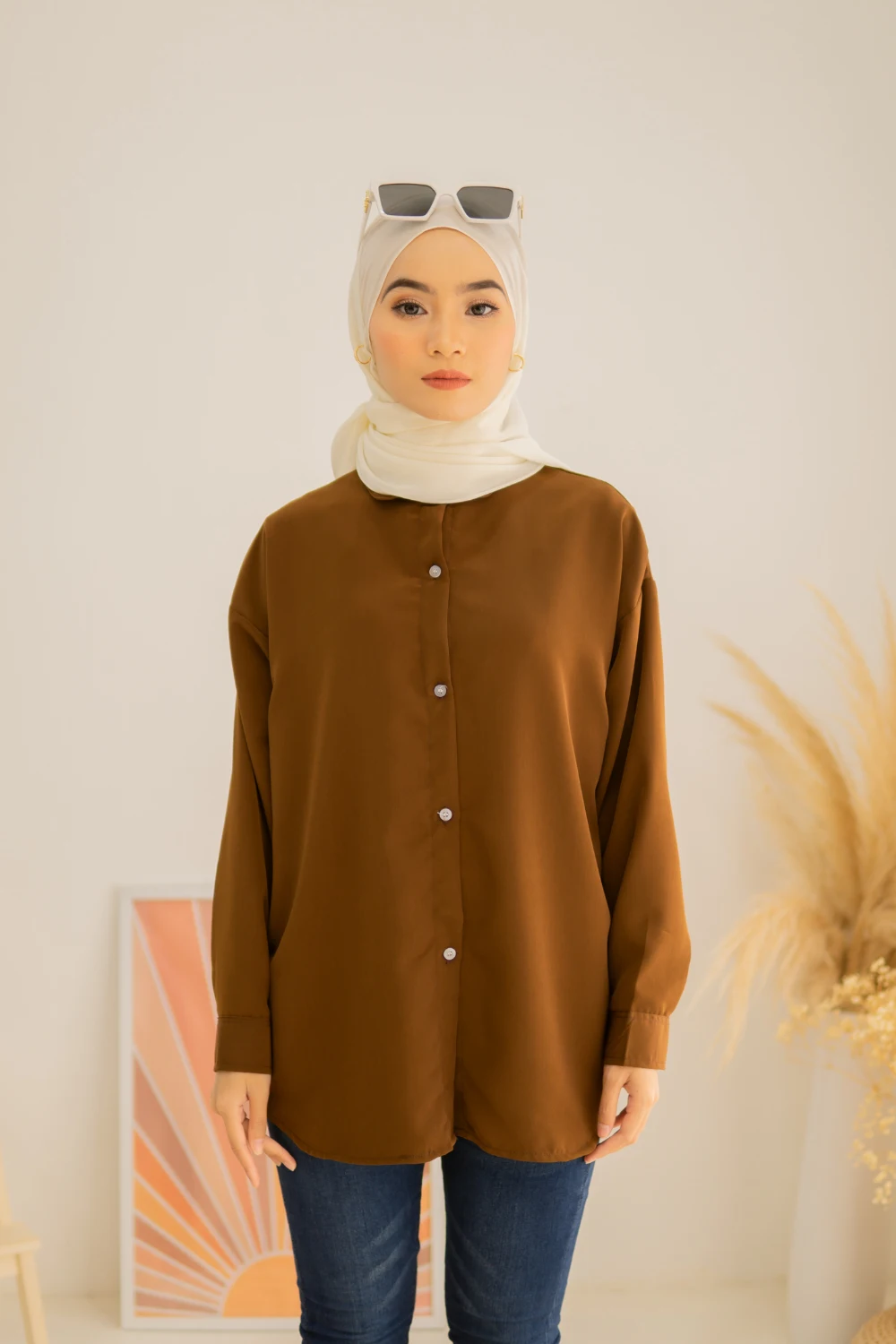 CANDY BLOUSE – WALNUT (DEFECT)