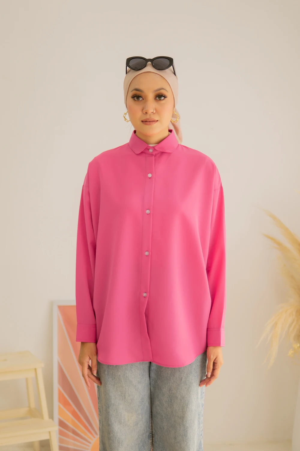 CANDY BLOUSE – HOT PINK (DEFECT)